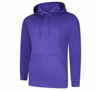 Uneek Deluxe Hooded Top Sweatshirt Hoodie Hoody Quality Work Wear Plain Club Gym