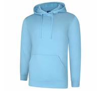 Uneek Deluxe Hooded Top Sweatshirt Hoodie Hoody Quality Work Wear Plain Club Gym