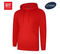 Uneek Deluxe Hoodie Unisex XS-5XL Soft Fit 60/40 Cotton Poly 11 Colours Availabl