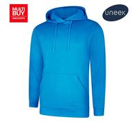 Uneek Deluxe Hoodie Unisex XS-5XL Soft Fit 60/40 Cotton Poly 11 Colours Availabl