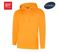 Uneek Deluxe Hoodie Unisex XS-5XL Soft Fit 60/40 Cotton Poly 11 Colours Availabl