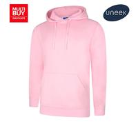 Uneek Deluxe Hoodie Unisex XS-5XL Soft Fit 60/40 Cotton Poly 11 Colours Availabl