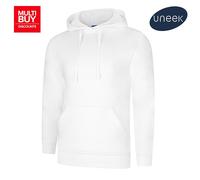 Uneek Deluxe Hoodie Unisex XS-5XL Soft Fit 60/40 Cotton Poly 11 Colours Availabl