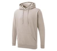 Uneek Clothing Hooded Sweatshirt UX4 - Mens Classic Plain Pullover Hoodie Sand XL