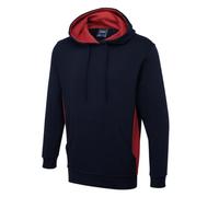 Uneek Hoodie Two-Tone Hooded Sweatshirt Top Hoody Pullover Sweater Big Pocket