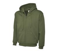 Uneek Hoody Full Zip Up Hooded Sweatshirt Zipped Unisex Hoodie Top Warm Strong