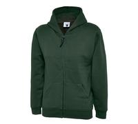 Uneek Kids Zipped Hoodie Heavyweight Cotton Blend Hooded Jacket Pockets 5-13yrs