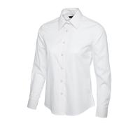 Uneek LADIES POPLIN FULL SLEEVE SHIRT Women's Formal Dress Office Work Wear TOP