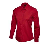 Uneek LADIES POPLIN FULL SLEEVE SHIRT Women's Formal Dress Office Work Wear TOP