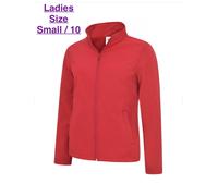 Uneek Ladies Red Size Small / 10 UC613 Classic Full Zip Soft Shell Jacket