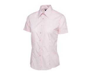 Uneek Ladies Shirt Poplin Half Sleeve Work Wear Office Staff Formal Dress UC712