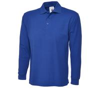 Uneek UC113 Longsleeve Polo Shirt 220GSM Royal 3XL Colour: Royal, Size 3XL