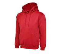 Uneek Hooded Sweatshirt UC509 Deluxe – Sizzling Red – Size S