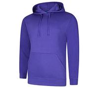 Uneek Mens Classic Plain Pullover Hooded Sweatshirt Hoodie Sweater