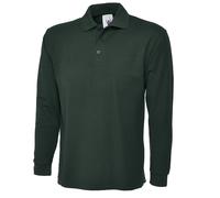 Uneek UC113 Long Sleeve Classic Poloshirt Black M Colour: Black, Size: M