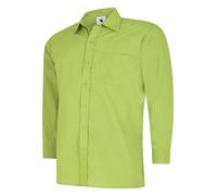 Uneek Mens Long Sleeve Poplin Shirt, Easy Care Work Formal Wear Stiff Collar
