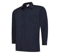 Uneek Men's Poplin Full Long Sleeve Shirt Office Dress Work Wear Uniform Formal