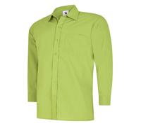 Uneek Men's Poplin Full Long Sleeve Shirt Office Dress Work Wear Uniform Formal