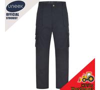 Uneek Mens Super Pro Cargo Trouser Work Pants Triple Stitched Knee Pad Pockets