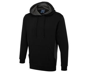 Uneek Mens Two-Tone Hooded Sweatshirt - Superior Contrast Heavyweight Hoodie