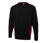 Uneek UC217 Two Tone Crew New Sweatshirt Black/Red S Colour: Black/Red S