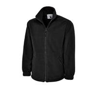 Uneek Men's Work Premium Full Zip Micro Fleece Jacket Hanger Loop Size XS to 4XL