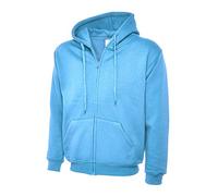 Uneek New Classic Full Zip Hooded Sweatshirt Hoodie Top 10+ Colours Sizes XS to 3XL