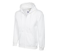 Uneek Clothing Adults Classic Full Zip Hoodie UC504 300GSM White XL