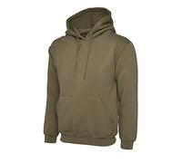 Uneek UC502 Classic Hoodie 300GSM Olive L Colour: Olive, Size: L L