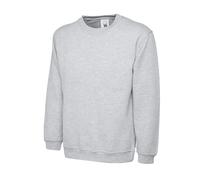 Uneek UC205 Olympic Sweatshirt 260GSM Heather Grey 4XL Colour: Heather 4XL