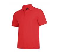 Uneek Polo Shirt Casual Smart Top Work Button Up Twin Stitch Soft Polycotton