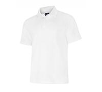 Uneek Polo Shirt Casual Smart Top Work Button Up Twin Stitch Soft Polycotton