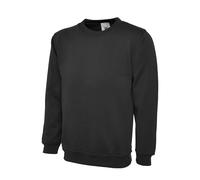 Uneek Sweatshirt UC201 Premium 350GSM Heavyweight Brushed Effect Black XS