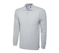 Uneek Shirt Polo Long Sleeve Plain Collared Classic Work Wear Top Strong Comfort