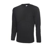 Uneek UC314 Mens Long Sleeve T-Shirt 180GSM Black 3XL Colour: Black, S 3XL