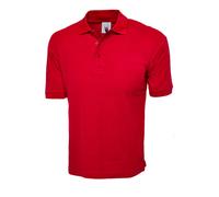 Uneek UC112 Cotton Rich Polo Shirt 220GSM Red XL Colour: Red, Size: XL XL