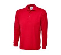 Uneek UC113 Long Sleeve Classic Poloshirt Red XS Colour: Red, Size: XS XS
