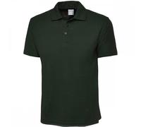 Uneek UC114 Mens Active Cotton Poloshirt Bottle Green S Colour: Bottle S