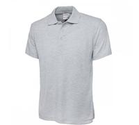 Uneek UC114 Mens Active Cotton Poloshirt Heather Grey XL Colour: Heath XL