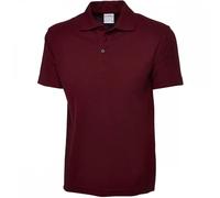 Uneek UC114 Mens Active Cotton Poloshirt Maroon L Colour: Maroon, Ches L