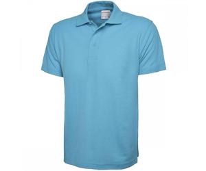 Uneek UC114 Mens Active Cotton Poloshirt Sky L Colour: Sky, Chest Size L