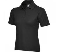 UC115 - Black - XL - 180GSM Ladies Polo Shirt
