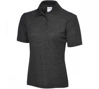 Uneek UC115 Ladies Active Cotton Poloshirt Charcoal XS Colour: Charcoa XS
