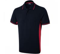 Uneek UC117 Two Tone Poloshirt Navy/Red L Colour: Navy/Red, Chest Size L