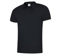 Uneek UC125 Mens Ultra Cool Polo 140GSM Black XL Colour: Black, Size: XL