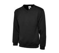 Uneek UC204 Premium V-Neck Sweatshirt 340GSM Black L Colour: Black, Si L