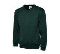 Uneek UC204 Premium V-Neck Sweatshirt 340GSM Bottle Green S Colour: Gr S