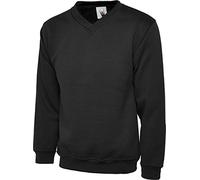Uneek Uc204 Premium V-neck Sweatshirt Black L