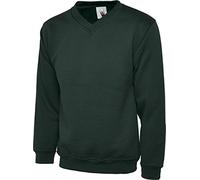 Uneek Uc204 Premium V-neck Sweatshirt Bottle Green L
