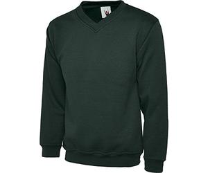 Uneek Uc204 Premium V-neck Sweatshirt Bottle Green M